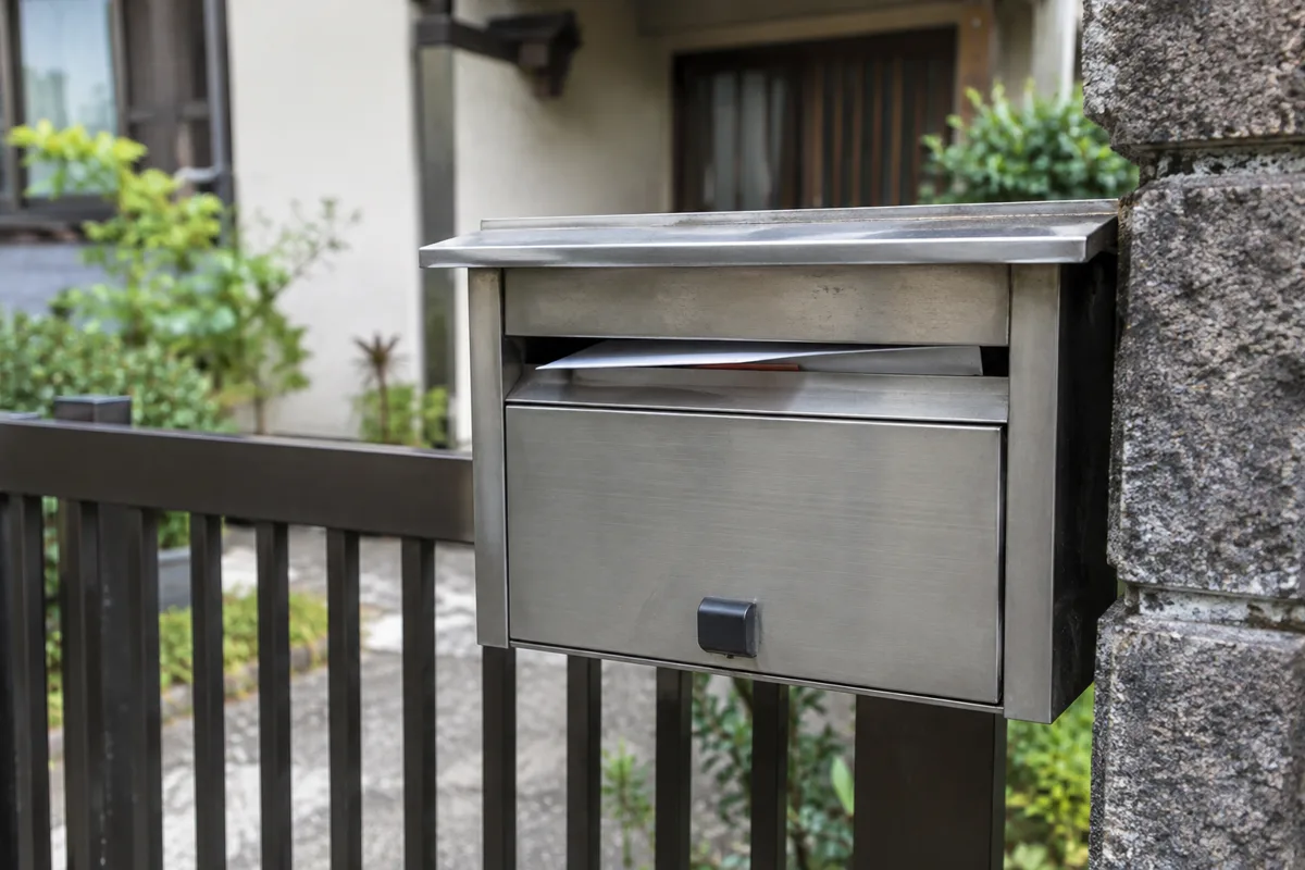 投函物が少したまった住宅の郵便受けのイメージ